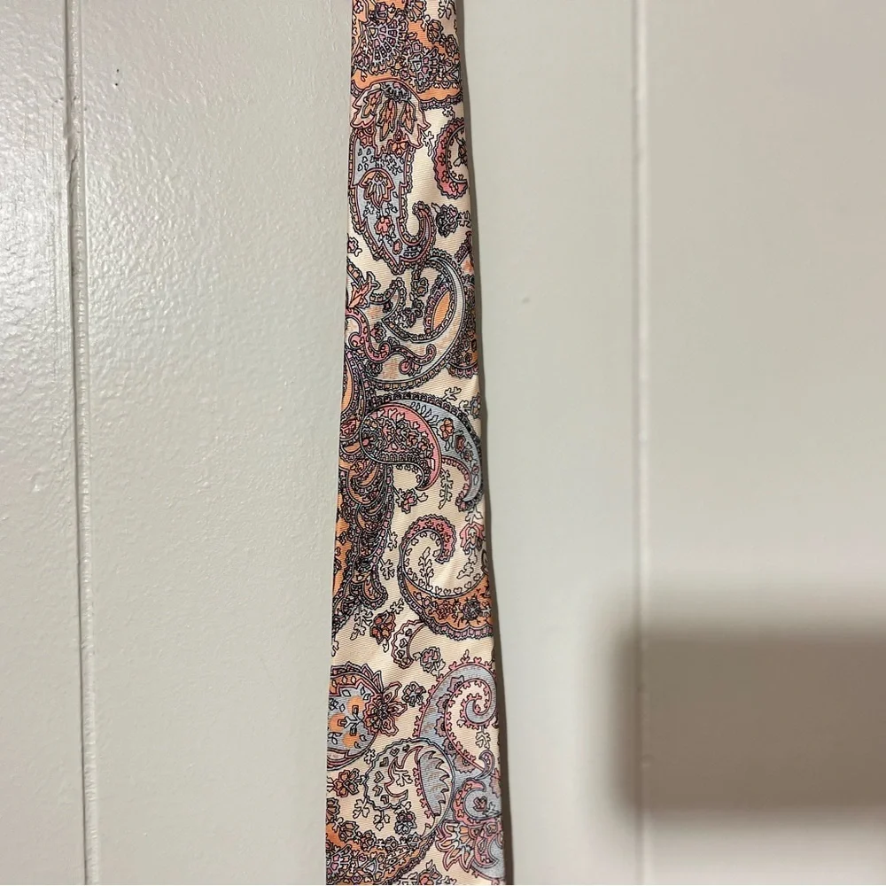 Lorenzo Silk Neck Tie Paisley Made in Italy 100% Silk